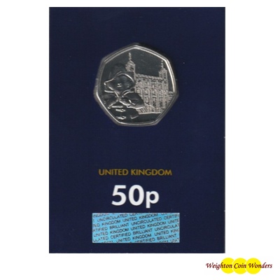 2019 BU 50p Coin (Card) - Paddington at the Tower